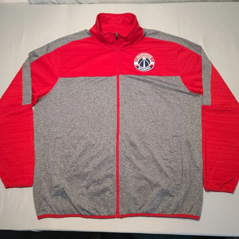 G-III Sports Washington Wizards Track‎ Jacket Mens XXL Red Grey NBA Full Zip NBA